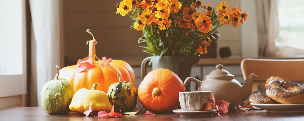 Fall decor trend with pumpkins